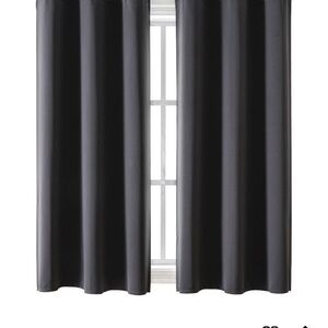 Elegant Blackout Curtains - dark grey